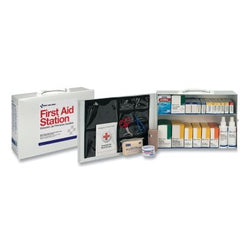 Industrial first aid kit for 100 people, steel case, carrying handle, wall mount