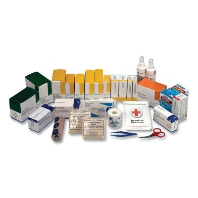 3-Shelf First Aid Kit Refill, 493 Pieces, Cardboard Boxes
