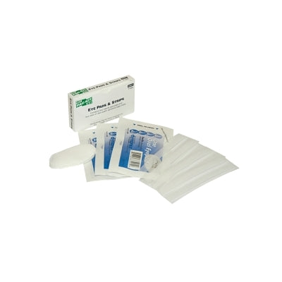 Kit de almohadillas y tiras estériles para ojos, 8 piezas, 1-5/8" x 2-5/8", almohadillas para ojos