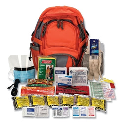 Mochila de preparación para emergencias, 3 días, naranja, tejido grueso