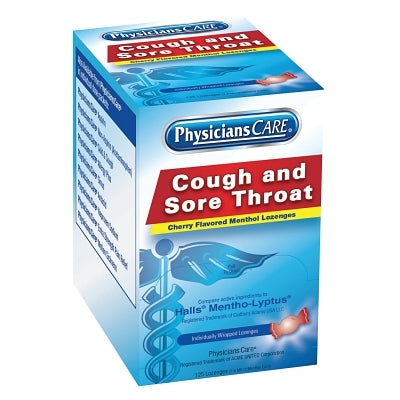 PhysiciansCare® Throat Lozenges, Cherry Flavor, 50 per Box