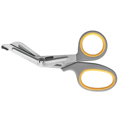 Bent scissors with non-stick titanium coating, 7 inches, soft grip handle