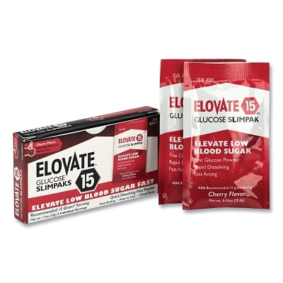 Paquete de glucosa Elevate, 0.56 oz, sabor cereza negra