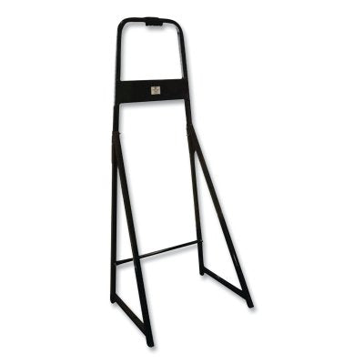 Metal support for gravity-fed eyewash station