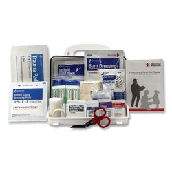 ANSI A 10 Person First Aid Kit, General/Industrial/Workplace Use, Metal, Portable; Wall Mounted