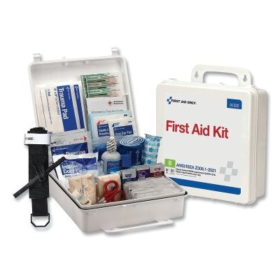 ANSI B 50 Person First Aid Kit for Construction Sites, Manufacturing Plants, Distribution Centers and Industries, with Metal Case.