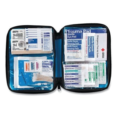 130-piece first aid kit, transparent pocket organizer