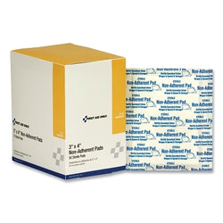 Almohadilla antiadherente, 3 pulgadas de ancho, 4 pulgadas de largo, algodón