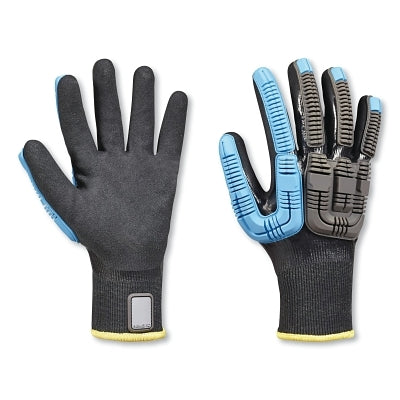 Guantes de punto Rig Dog™ resistentes al frío, impactos y cortes, talla 9, color negro/azul