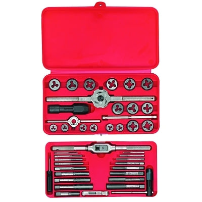 41-piece set of fractional taps/machine screws and hex dies