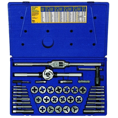 41-piece set of fractional taps and adjustable solid round dies