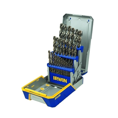 Set of 29 M-35 cobalt metal index drill bits, cutting diameter from 1/16 in. to 1/2 in.