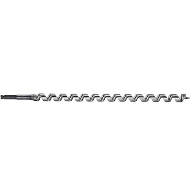 Utility Pole Auger Bits with Impact Wrench, 11/16" x 24", 7/16" Shank