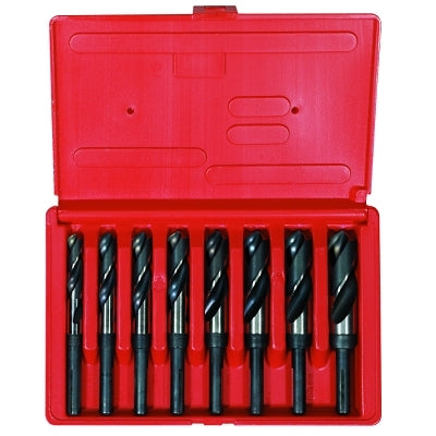 Juegos de brocas de vástago reducido de plata y HSS Deming, 1/2 pulg., 8/juego