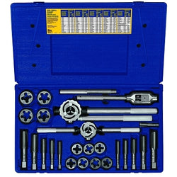 25-piece metric hexagonal tap and die set