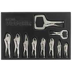 The Original™ 10-Piece Locking Pliers Set with Tray, 5 in., (2) 6 in., (2) 7 in., 9 in., 10 in., 11 in.