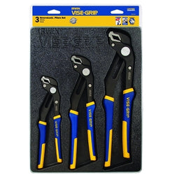 GrooveLock 3-Piece Pliers Set with Storage Tray