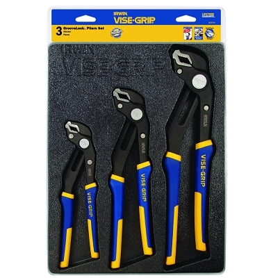GrooveLock 3-Piece Pliers Set with Storage Tray
