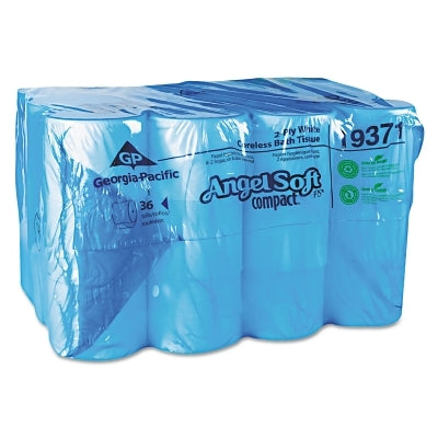 Coreless compact toilet paper, white, 750 sheets/roll