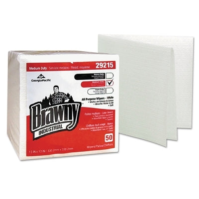 Brawny® Professional Multipurpose Cleaning Towel, White, 33 x 33 cm, Pack of 50