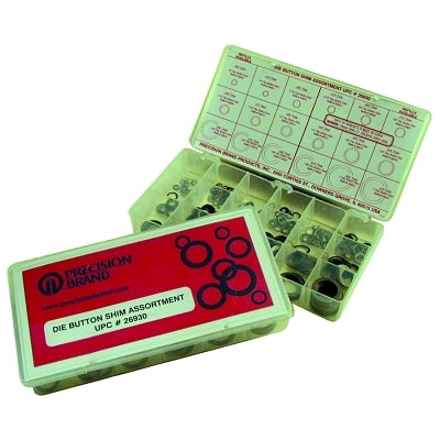 Surtido de cuñas para botones de matriz, diámetro interior de 4,95 mm, diámetro exterior de 5,96 mm - diámetro interior de 15,50 mm, diámetro exterior de 19,93 mm, 330 unidades por juego