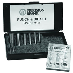 Punch and die sets, in English, punches, dies and plastic case