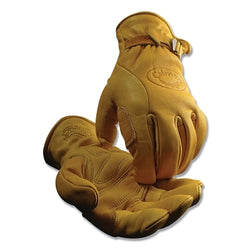 Driver's gloves 1304 made of premium cowhide leather, waterproof, small size, unlined, gold