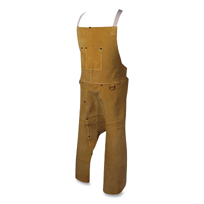 Delantal con pechera de piel de cerdo Boarhide™, pierna dividida, 42 pulgadas de largo, color tostado
