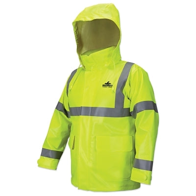Big Jake® 2 Fire Retardant Waterproof Jacket with Hood, Fluorescent Lime, Extra Large