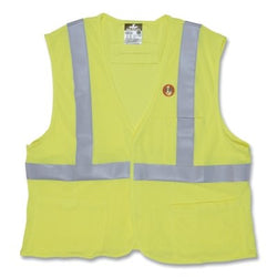 Chaleco de seguridad ignífugo FRMCL3 Clase 3 Tipo R, talla 3XL, color lima fluorescente