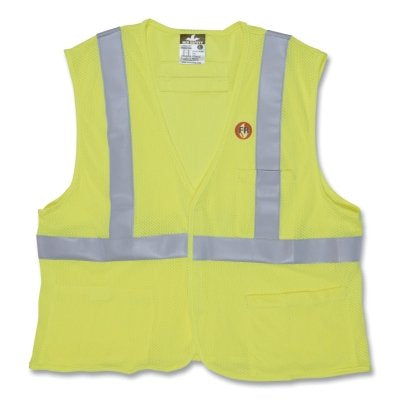 FRMCL3 Class 3 Type R flame-resistant safety vest, size 3XL, fluorescent lime green