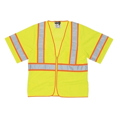 Chaleco de seguridad Luminator™ Clase 3 WCCL3L, talla XL, color lima fluorescente