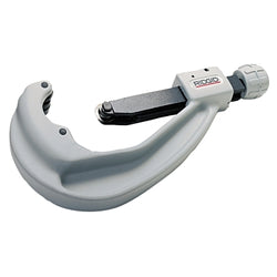 Enclosed feed pipe cutter, model 205, cutting capacity 1/4 in. to 2-3/8 in., includes folding reamer/spare cutting wheel