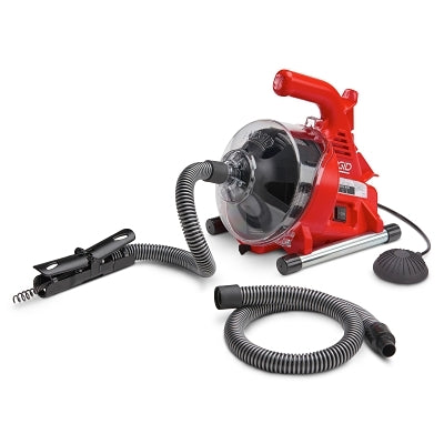 PowerClear drain cleaning machines, 450 rpm, 1/4 in. pipe diameter, 1 1/2 in. drain.