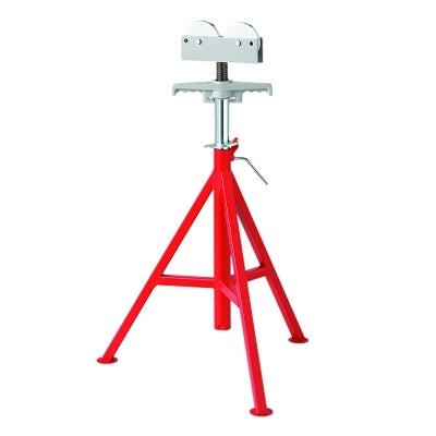 Soporte para tubos con cabezal de rodillo, modelo RJ-99, altura de ajuste de 32 a 55 pulgadas