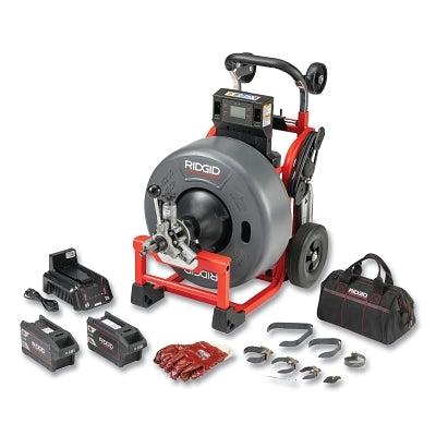 Limpiador de desagües para máquina de tambor K-4310, capacidad de tambor FXP de 5/8 in, 230 RPM, diámetro de tubería de 3 in a 10 in