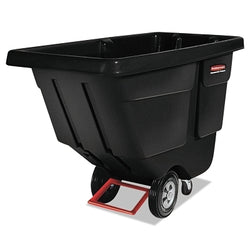 Camión volquete rotomoldeado, capacidad de 1 yd³, capacidad de carga de 2100 lb, color negro