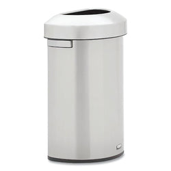 Refine Round Stainless Steel Trash Can, 24 Gallons, Round, Silver