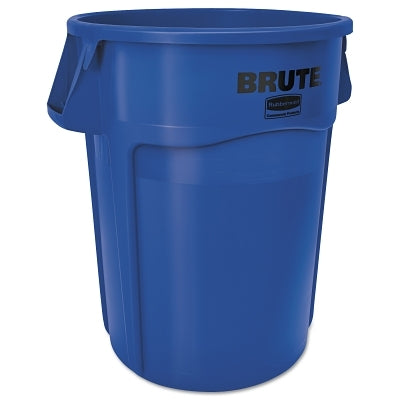 Contenedor redondo BRUTE® sin tapa, 20 galones, plástico resistente, amarillo