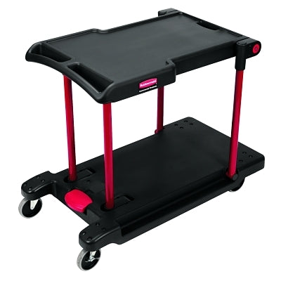 Carritos utilitarios convertibles, 250 lb; 400 lb, 42 1/2 x 23 4/5 x 34 2/5 h, color negro