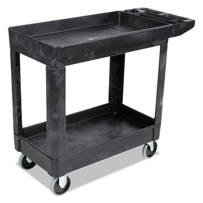 Heavy-duty utility carts, 300 lb, 34 x 16 x 31 1/4 h, black
