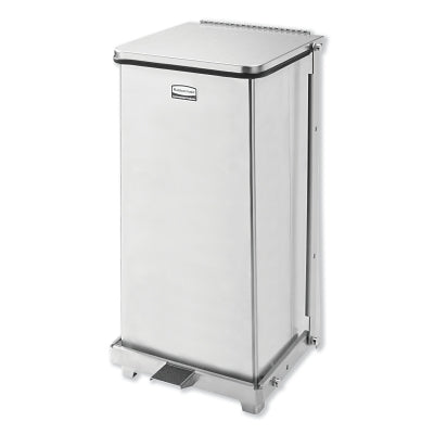 Bidón con escalón cuadrado Defenders®, 6,5 galones, metal, acero inoxidable