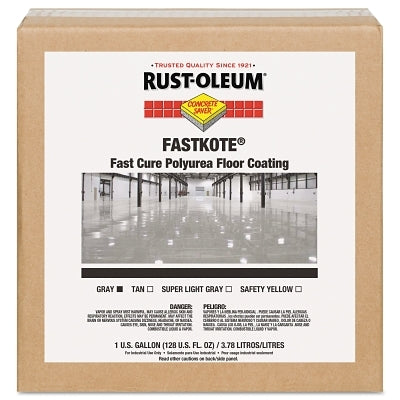 Recubrimientos de poliurea para pisos FastKote resistentes a los rayos UV, amarillo de seguridad, 1 galón, solvente