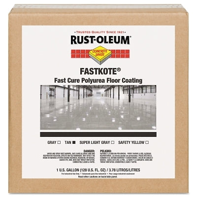 Recubrimientos para pisos de poliurea FastKote, gris, 1 galón, solvente