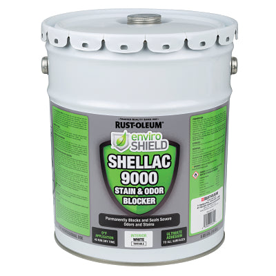 Bloqueador de manchas y olores Shellac 9000, blanco, 5 galones, olor similar a solvente