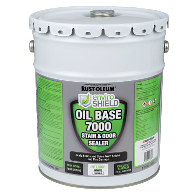 Oil-Based Stain &amp; Odor Sealer 7000, 5 Gallon Bucket, White