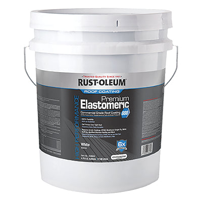 Premium 880 Elastomeric Roofing Coating, Bright White, 4.75 Gallons
