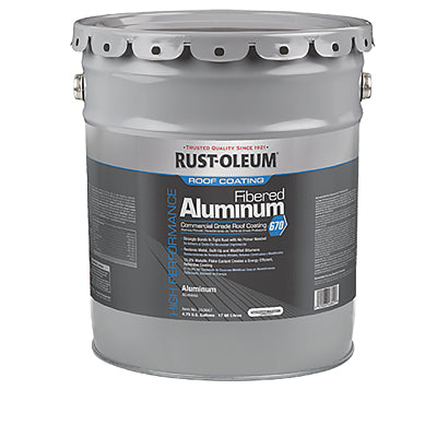 Commercial Aluminum Fibre Roofing 670, Aluminum, 4.75 Gallons