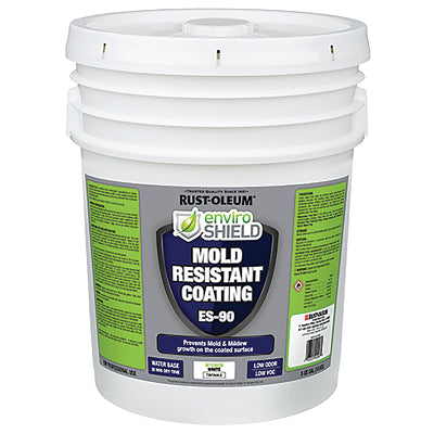 Water-based mold-resistant coating, white, 5 gallons, solvent-like odor