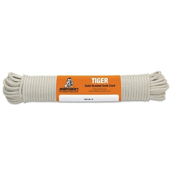 Cordón de faja Tiger™, capacidad de 200 lb, 1200 pies, 1/4 pulg. de diámetro, algodón, blanco